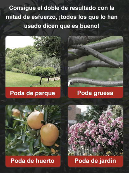 Tijeras de podar con batería de litio.