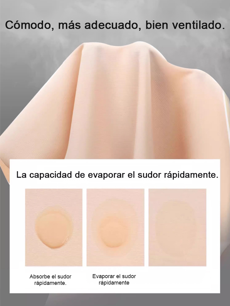 [Los pechos grandes se ven más pequeños] Sujetador sin costuras y agradable para la piel.