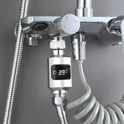 Bathroom Tub Shower Faucets Water Thermometer Electricity LED Display ABS Bathtub Water Temperature Monitor for Home Shower 