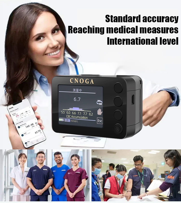 "Measure blood sugar, blood pressure, and oxygen levels in just three seconds with up to 99% accuracy! ⏱️💉📊"