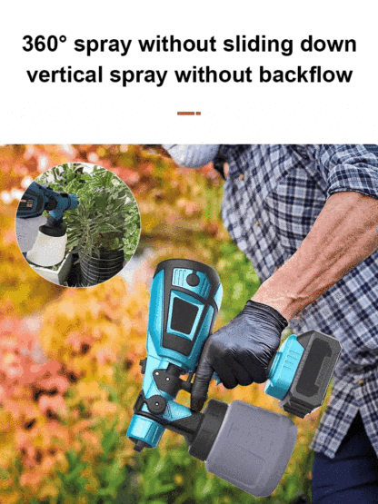 "German-imported lithium battery spray gun, equipped with a 21V battery providing 200 minutes of runtime. Bosch's 98% uniform atomization technology ensures more precise and effective material usage. 🔋🎨✨"