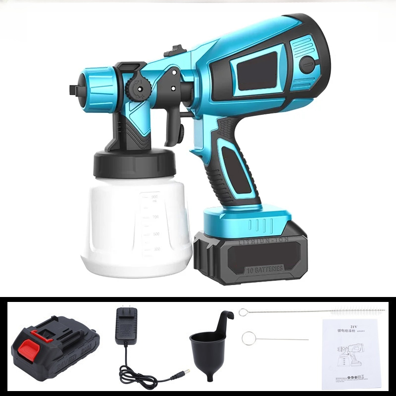 "German-imported lithium battery spray gun, equipped with a 21V batter