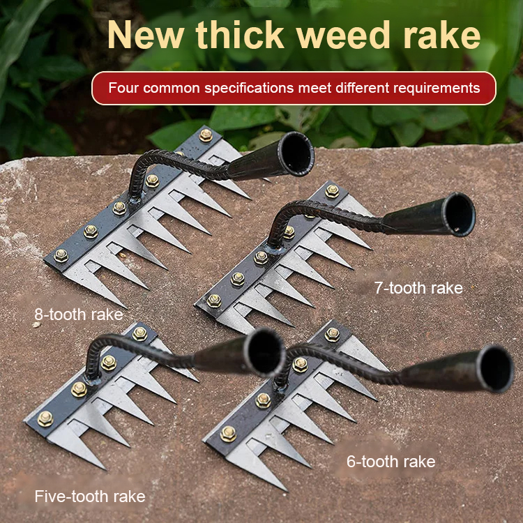 The wavy rake tooth design increases weeding efficiency by 80%! 🌿Made of 304 stainless steel, lightweight and corrosion-resistant, it will not rust for 30 years. 🛠️✨