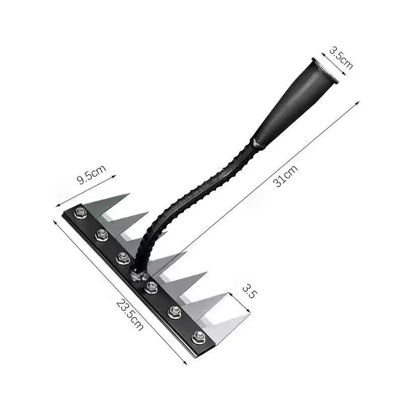 The wavy rake tooth design increases weeding efficiency by 80%! 🌿Made of 304 stainless steel, lightweight and corrosion-resistant, it will not rust for 30 years. 🛠️✨