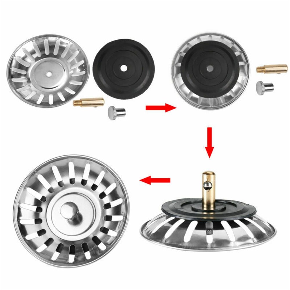 New Kitchen Sink Strainer Stopper Cover Stainless Steel Bathroom Basin Hair Catcher Trap Floor Waste Plug Sink Filtre lavabo