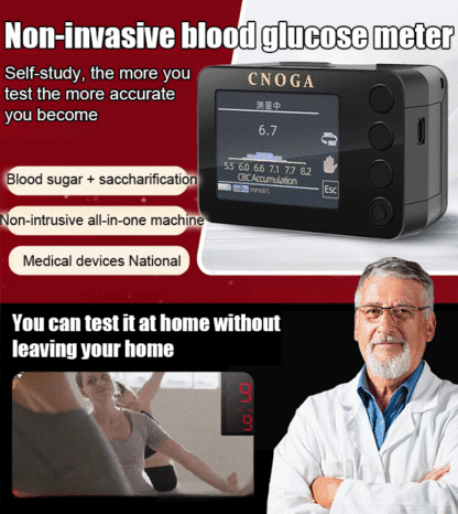 "Measure blood sugar, blood pressure, and oxygen levels in just three seconds with up to 99% accuracy! ⏱️💉📊"