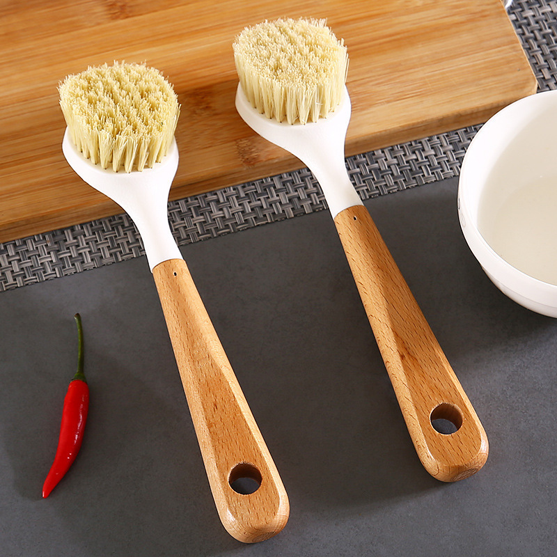 Multifunctional long handle kitchen cleaning pot brush