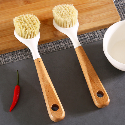 Multifunctional long handle kitchen cleaning pot brush