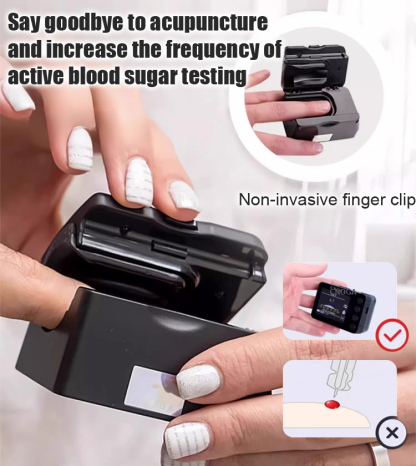 "Measure blood sugar, blood pressure, and oxygen levels in just three seconds with up to 99% accuracy! ⏱️💉📊"