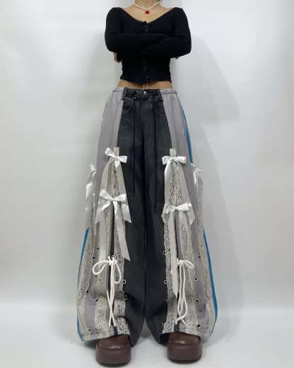 (The last one today) Ribbon pants are so cool