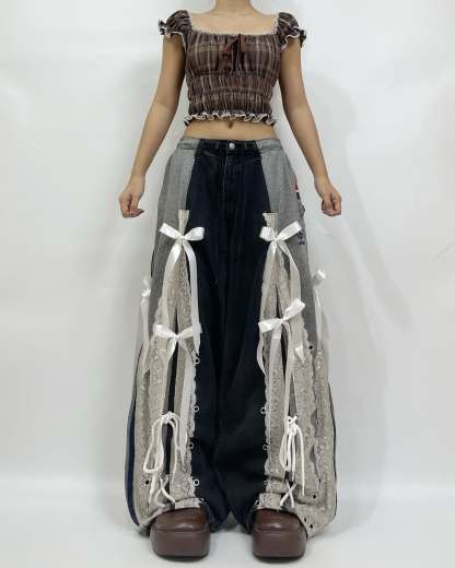 (The last one today) Ribbon pants are so cool