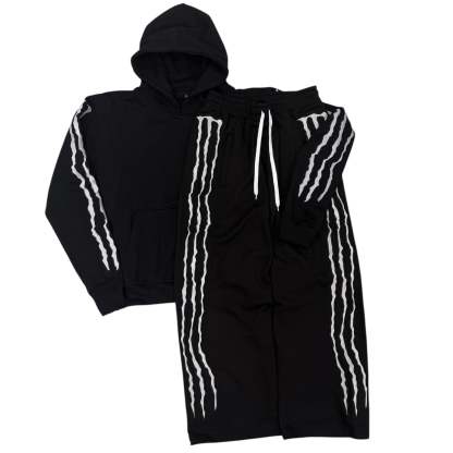 “MONSTER TRIPLE STRIPE” SWEATSUIT BLACK