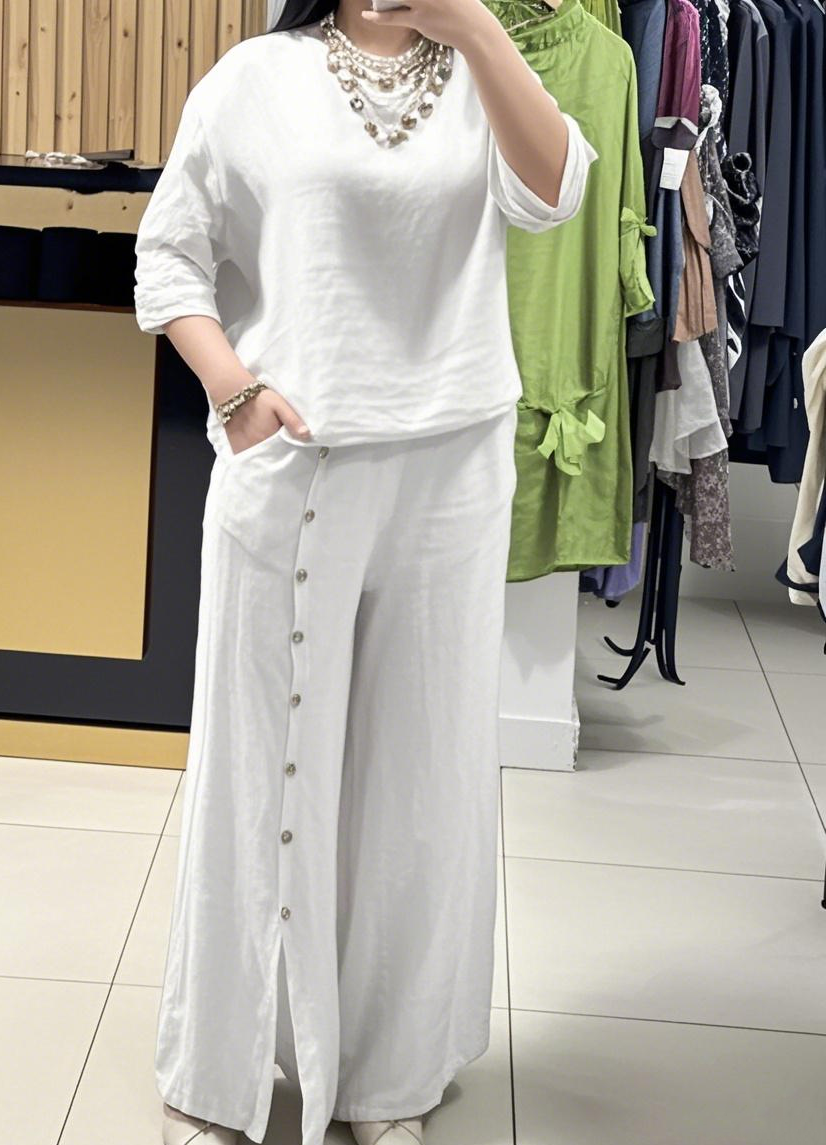 Women Cotton Linen Skirt Sets Casual Solid Color Loose Short Sleeve Tops Long Skirts Two Piece Suit New Summer Women Clothing