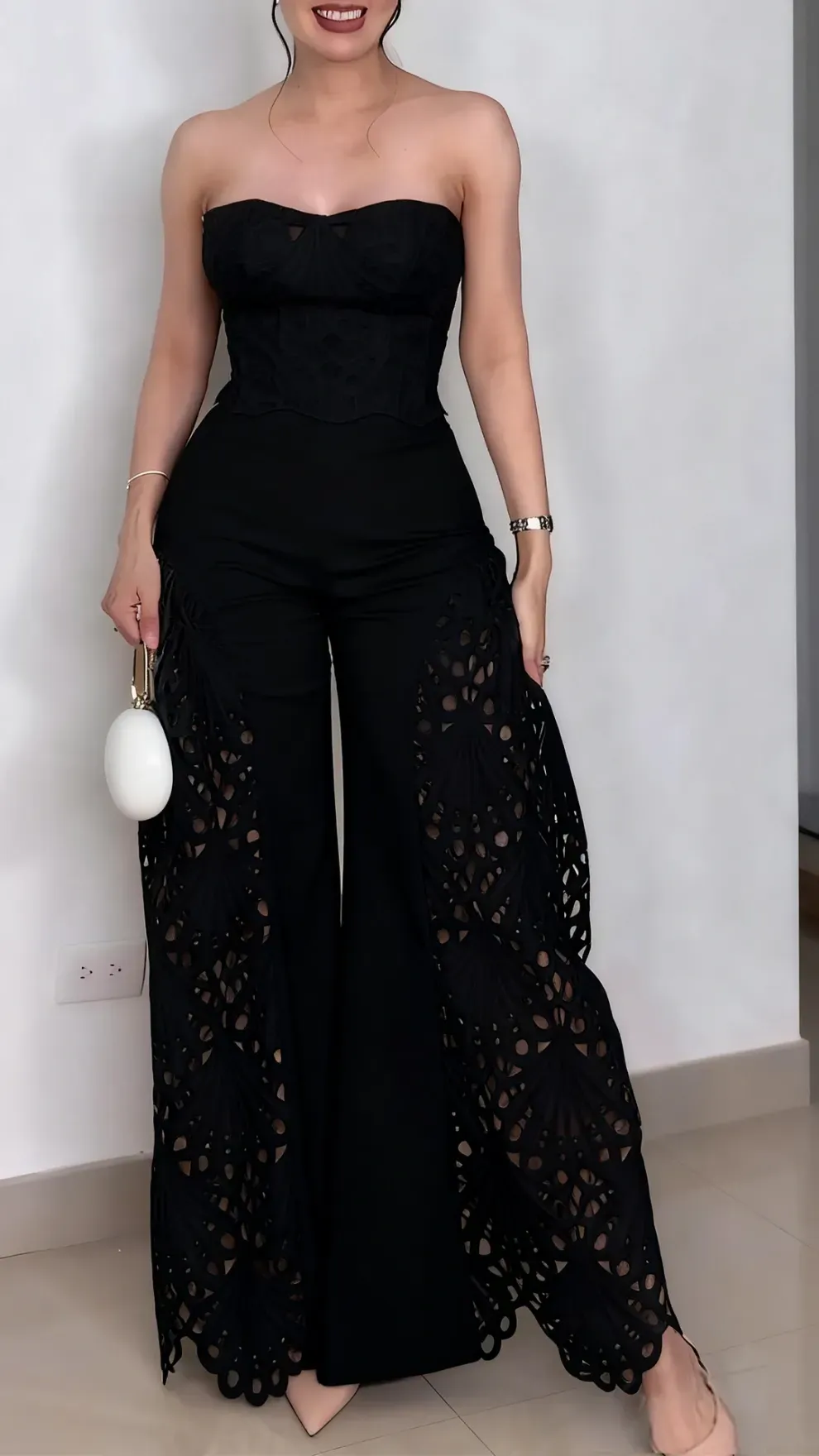 Fashionable Lace Tube Top & Trousers Suit✨👗 （BUY 2 Get Off&Free Shipp