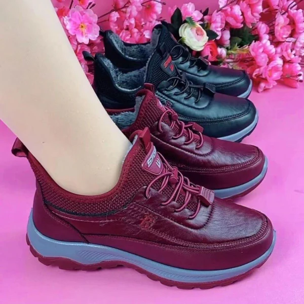 Cozy 100% Cowhide Leather Shoes with Thick Sole for Ultimate Warmth and Comfort