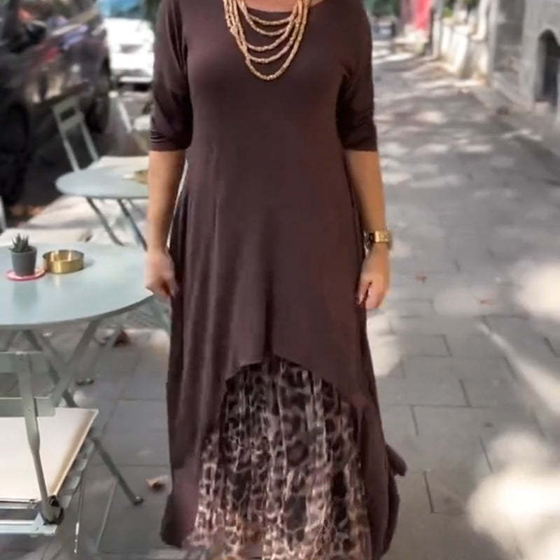 🔥Women's Casual Irregular Hem Long Sleeve Dress💃