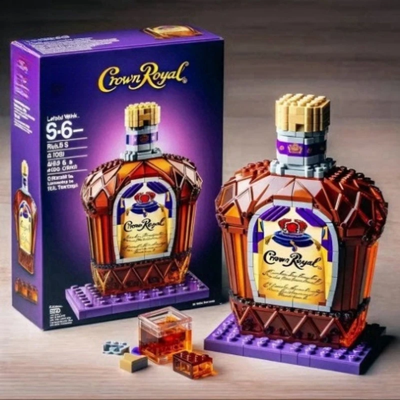 Whiskey Bottle Building Blocks Series, High End Customized Wine, Simulation Bottle Creative Collection, Building Block Gifts