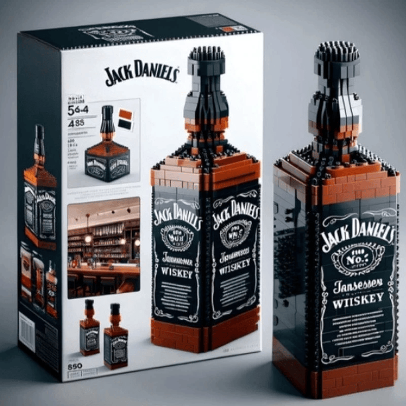 Whiskey Bottle Building Blocks Series, High End Customized Wine, Simulation Bottle Creative Collection, Building Block Gifts