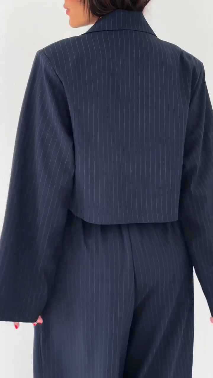 Women's Strapless Jumpsuit & Jacket Set | Sophisticated Commuting Outfit