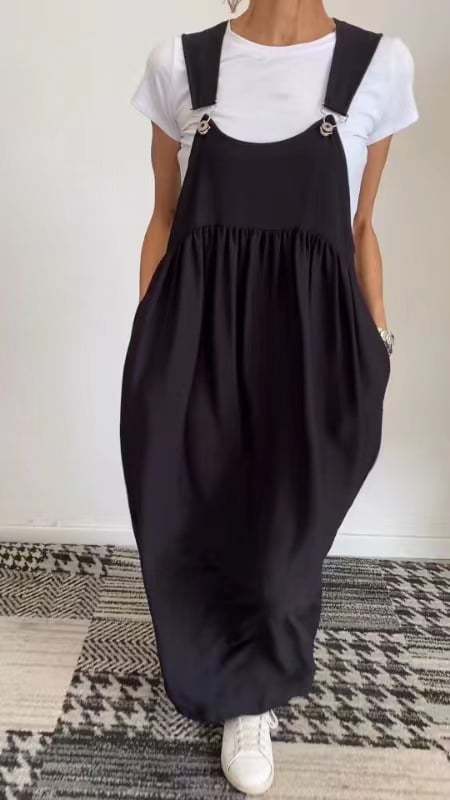 Relaxed Fit Cotton and Linen Suspender Dress (🔥Buy 2 get 10% OFF|Buy 3 get 15% OFF)