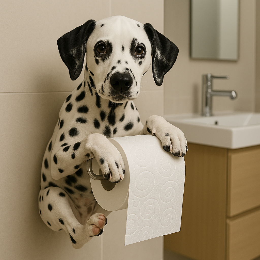 Paw-lease Hold” Toilet Paper Buddy