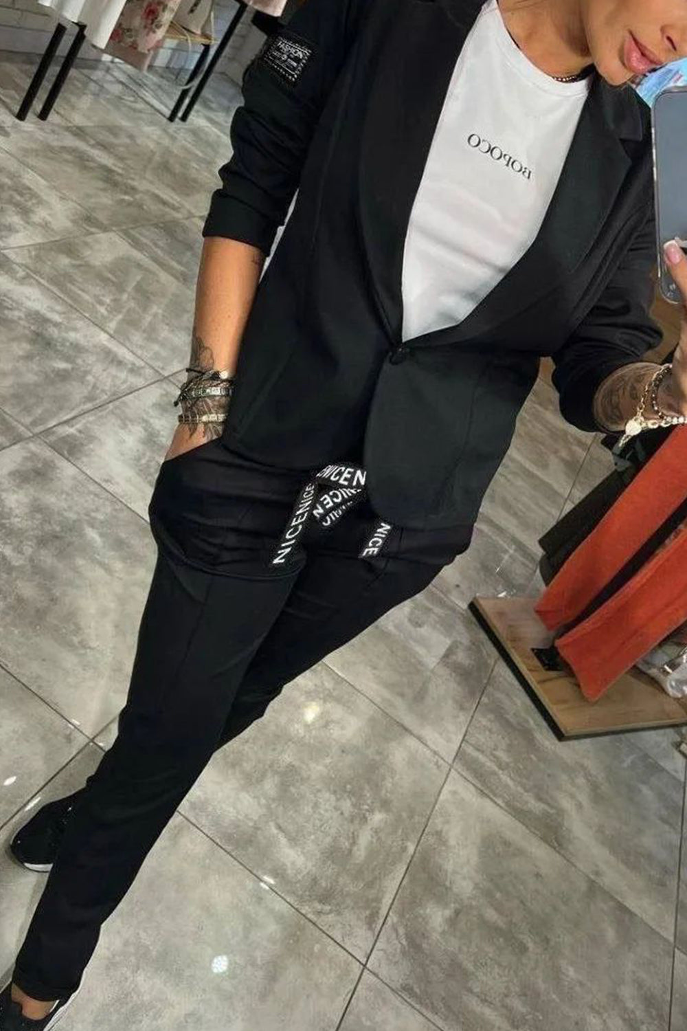 Women's Jacket & Elastic Waist Pants Set | Comfort Two-Piece Outfit