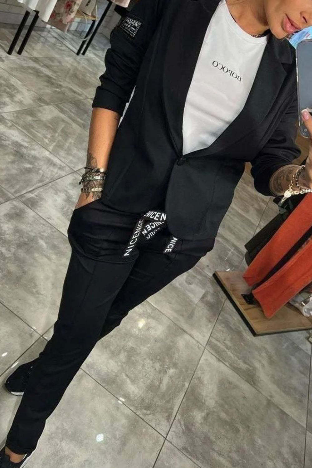 Women's Jacket & Elastic Waist Pants Set | Comfort Two-Piece Outfit