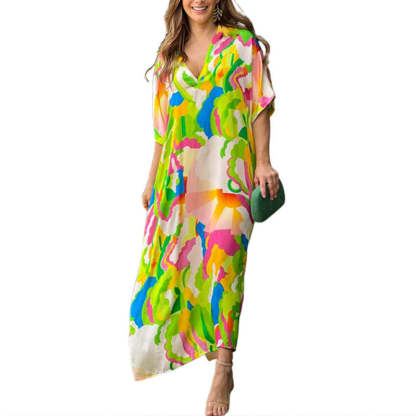 Casual dress with painted print