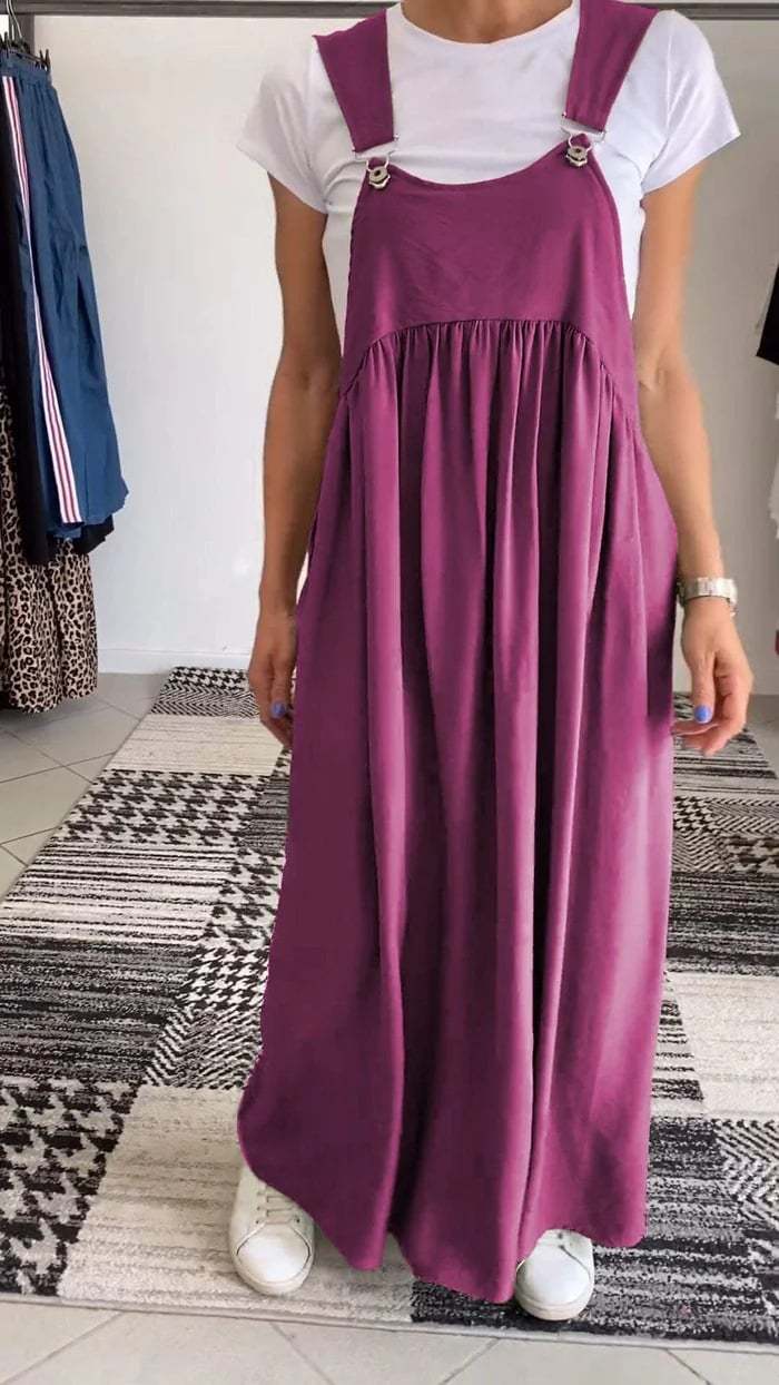 Relaxed Fit Cotton and Linen Suspender Dress (🔥Buy 2 get 10% OFF|Buy 3 get 15% OFF)