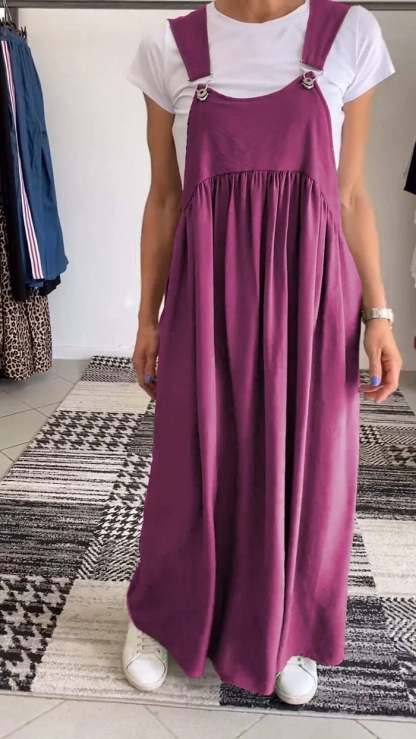 Relaxed Fit Cotton and Linen Suspender Dress (🔥Buy 2 get 10% OFF|Buy 3 get 15% OFF)