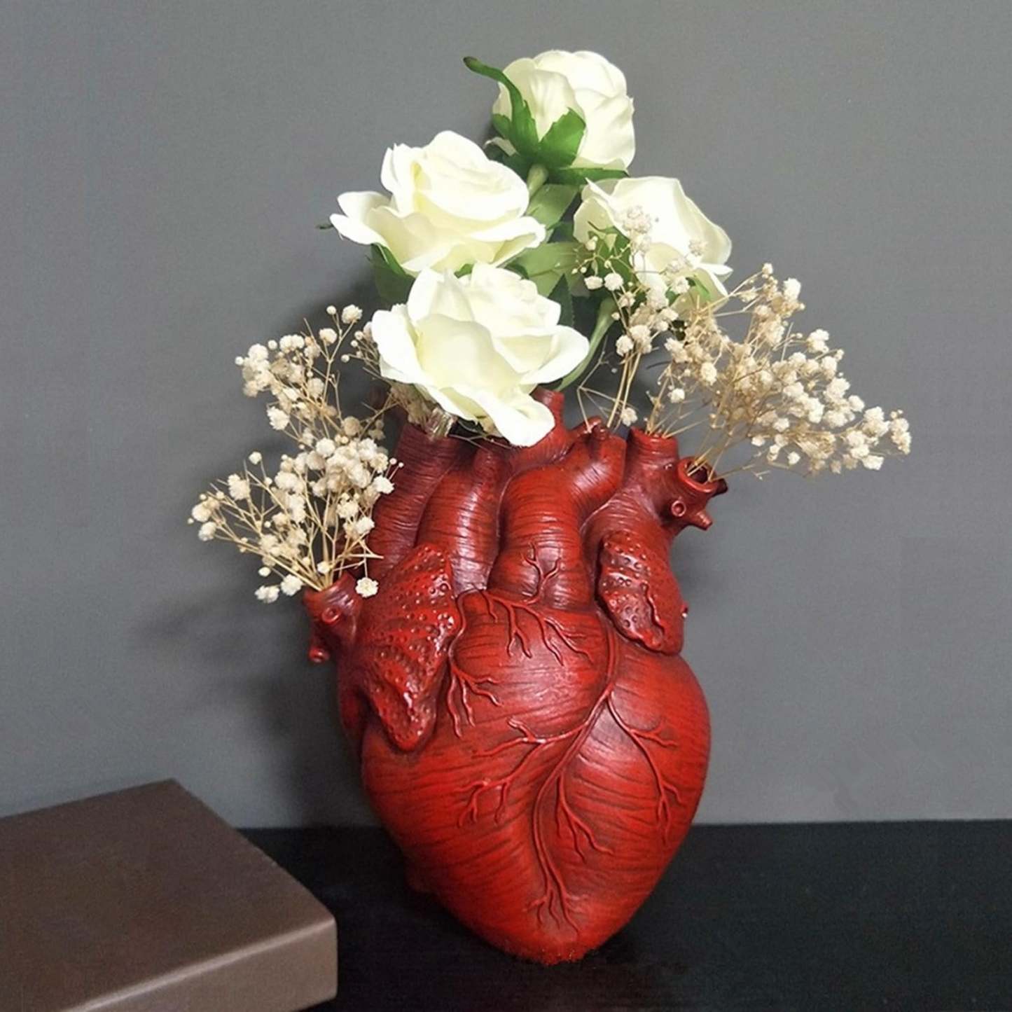 White Heart Irregular Creative Art Vase