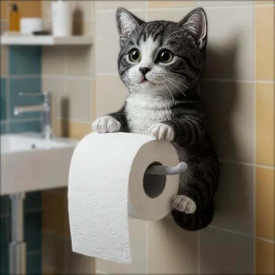 Paw-lease Hold” Toilet Paper Buddy