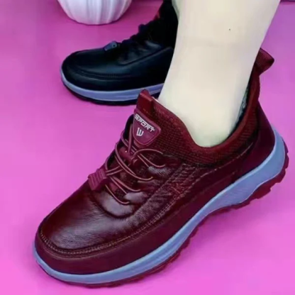 Cozy 100% Cowhide Leather Shoes with Thick Sole for Ultimate Warmth and Comfort