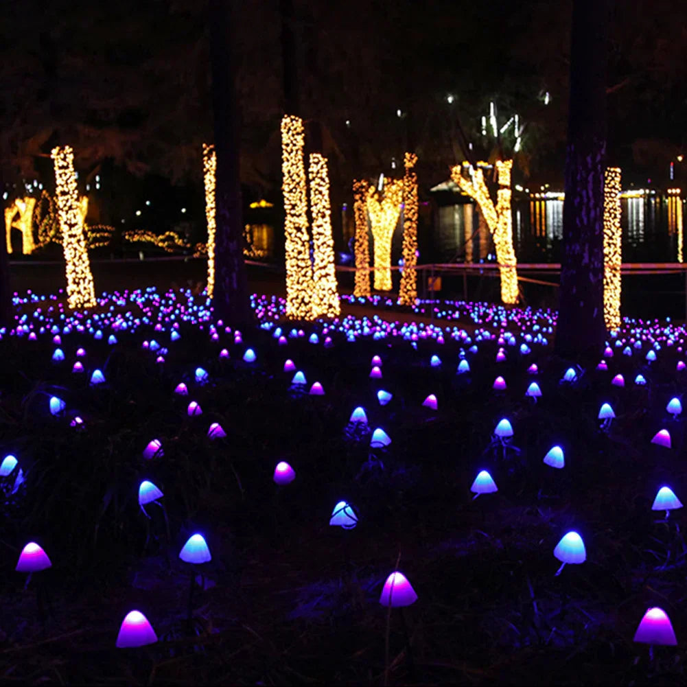 🍄Beautiful garden decoration🍄Mushroom Solar Light String💡