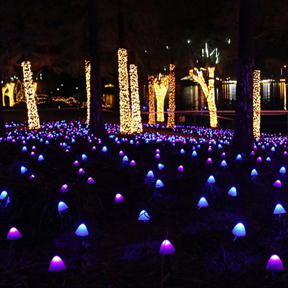 🍄Beautiful garden decoration🍄Mushroom Solar Light String💡