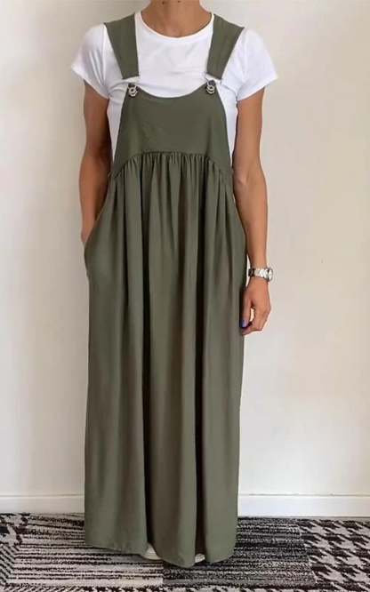 Relaxed Fit Cotton and Linen Suspender Dress (🔥Buy 2 get 10% OFF|Buy 3 get 15% OFF)