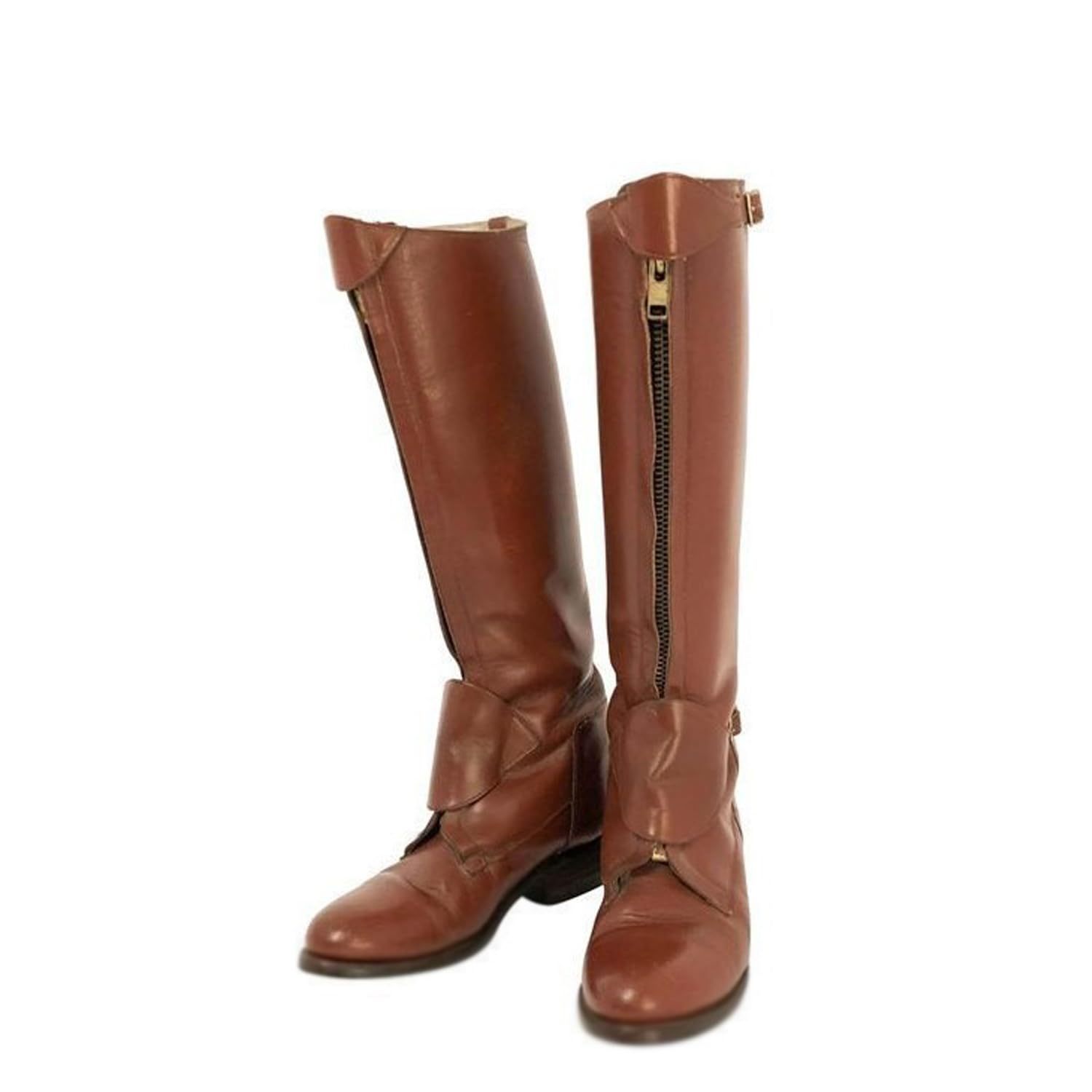 MEN'S RETRO BUCKLE FRONT ZIPPER KNIGHT BOOTS 90871046S