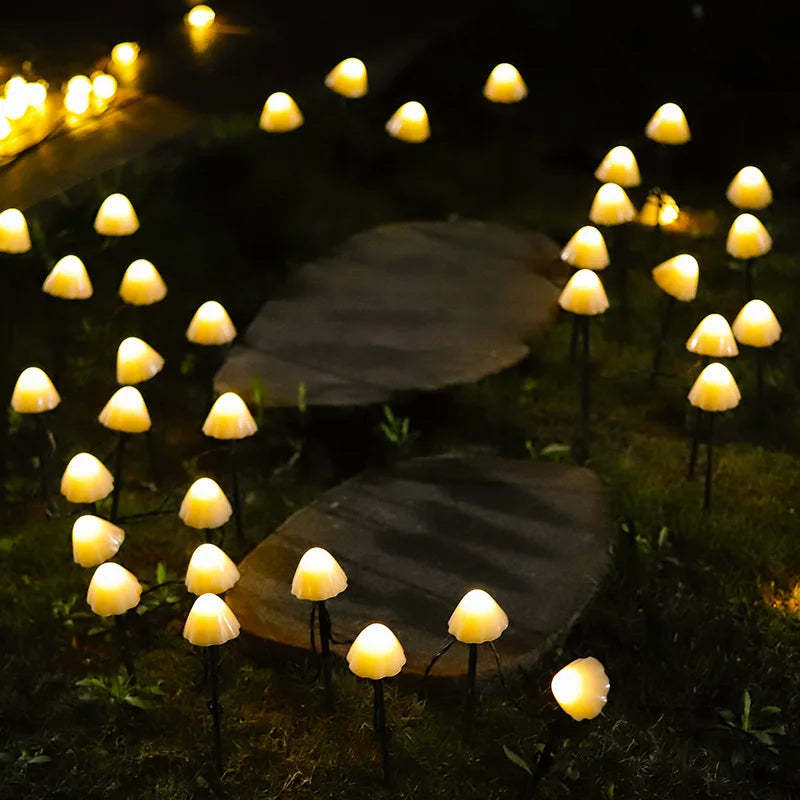 🍄Beautiful garden decoration🍄Mushroom Solar Light String💡