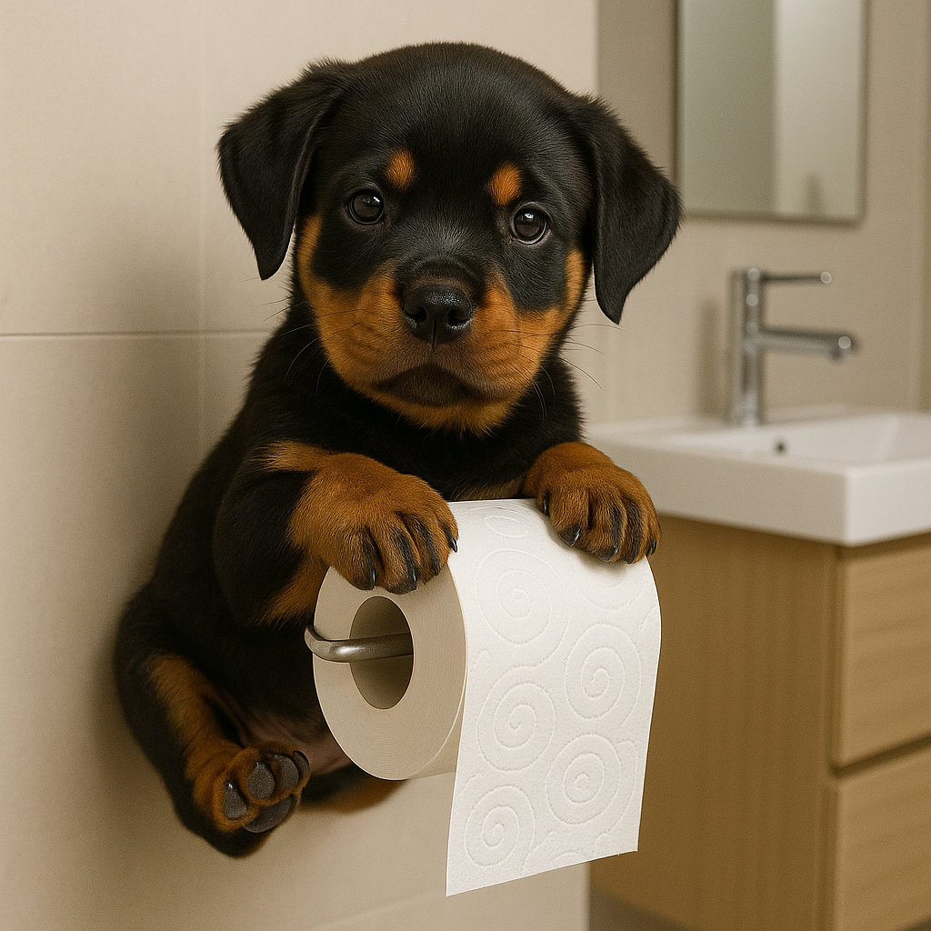 Paw-lease Hold” Toilet Paper Buddy