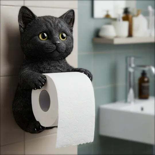 Paw-lease Hold” Toilet Paper Buddy