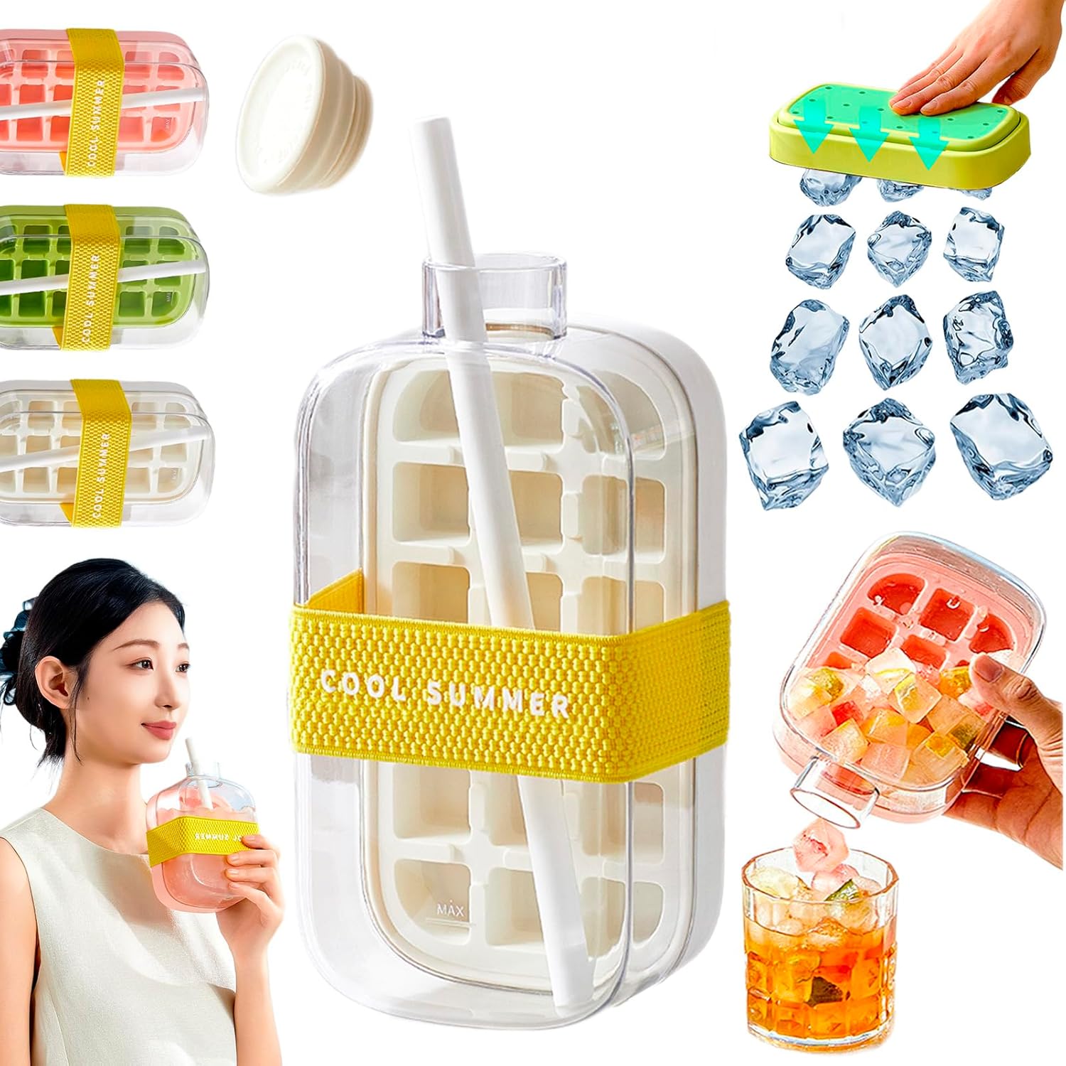 🎁Last Day Promotion 49% OFF🧊🧊——Zero Touch Press Ice Cube Mold