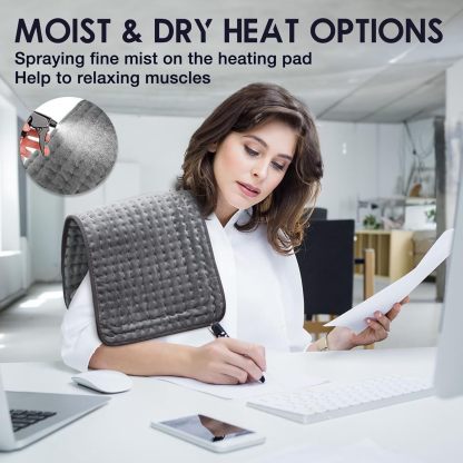 Heating Pad for Back Pain Relief, 12" x 24" Electric Heating Pads for Cramps, Back, Shoulder and Neck with 6 Heat Settings, Fast-Heating Technology, Auto Shut Off, UL Certification, Blue