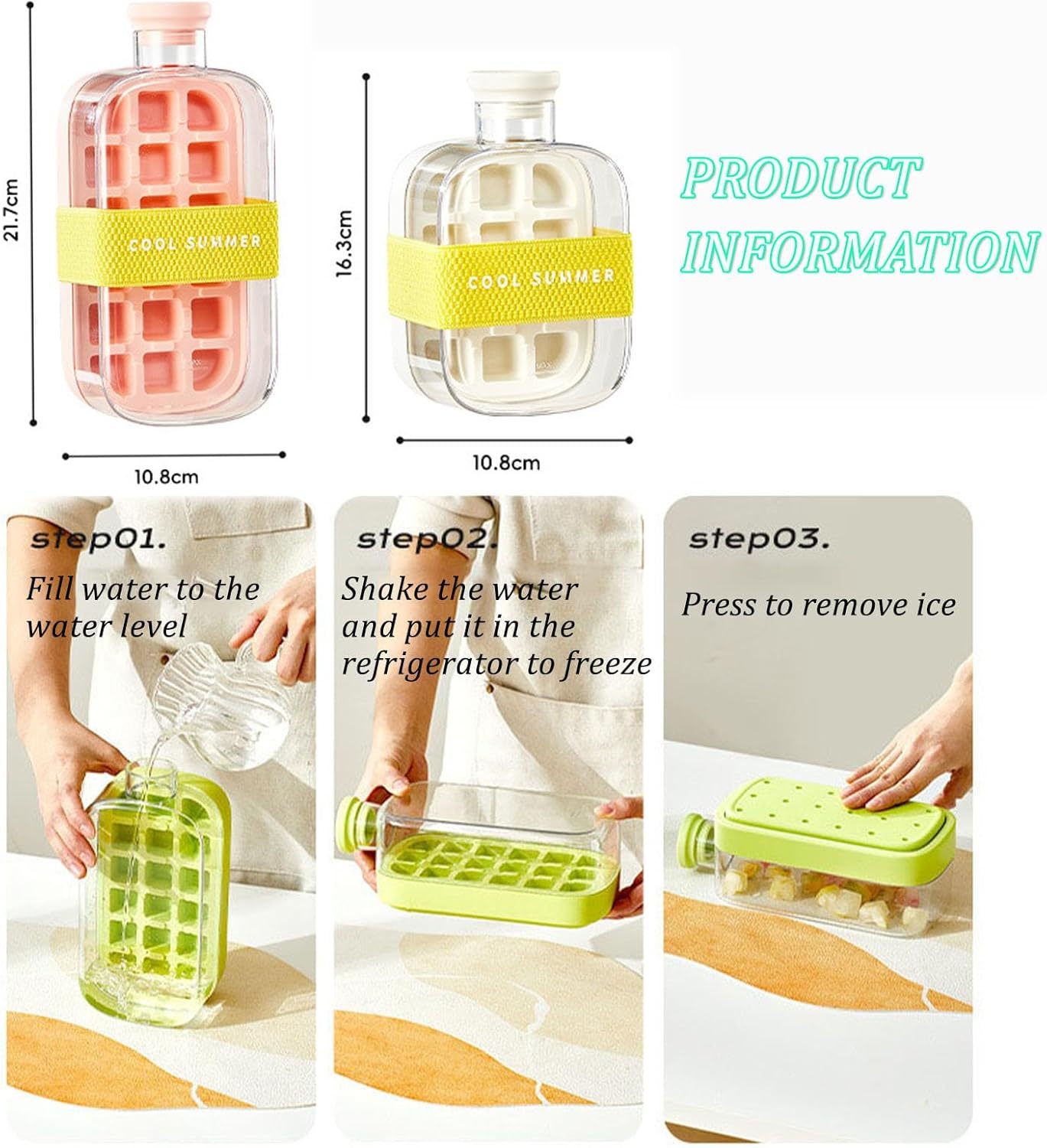 🎁Last Day Promotion 49% OFF🧊🧊——Zero Touch Press Ice Cube Mold
