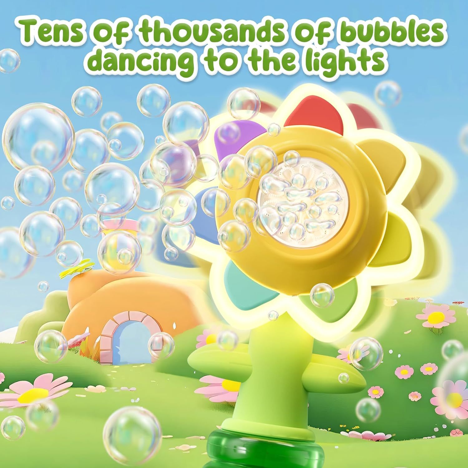  Ruocoo - seven color flower bubble machine