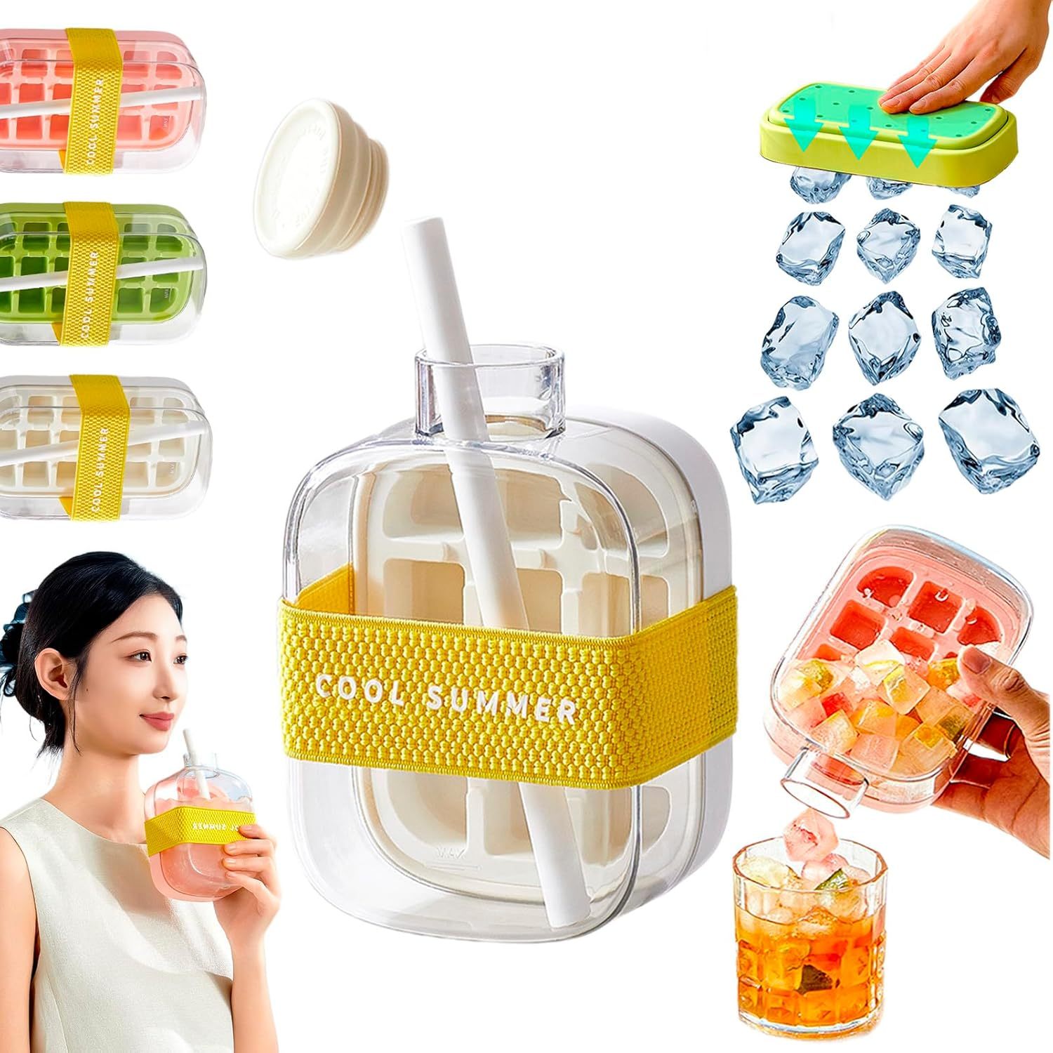 🎁Last Day Promotion 49% OFF🧊🧊——Zero Touch Press Ice Cube Mold