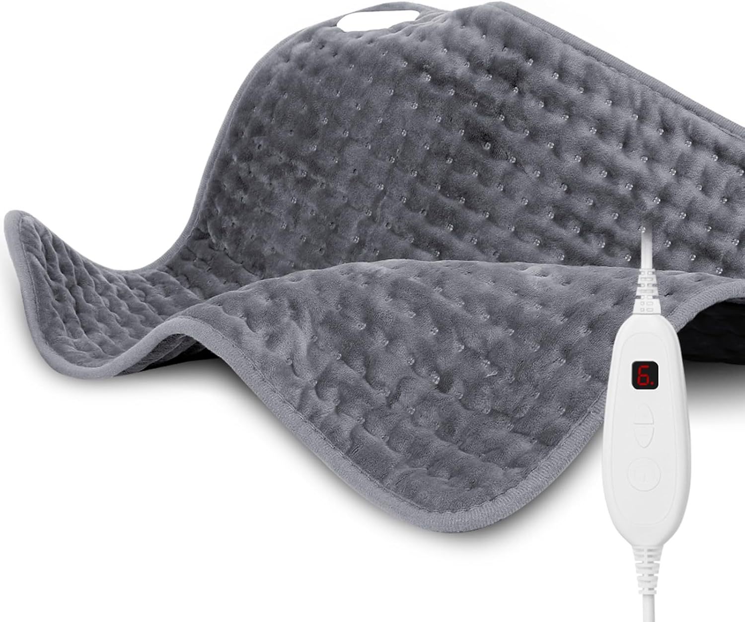 Heating Pad for Back Pain Relief, 12" x 24" Electric Heating Pads for Cramps, Back, Shoulder and Neck with 6 Heat Settings, Fast-Heating Technology, Auto Shut Off, UL Certification, Blue