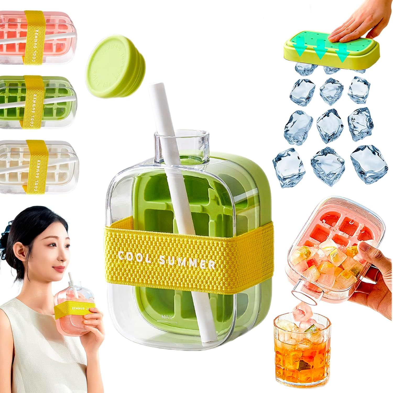 🎁Last Day Promotion 49% OFF🧊🧊——Zero Touch Press Ice Cube Mold