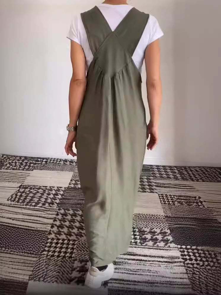 Relaxed Fit Cotton and Linen Suspender Dress (🔥Buy 2 get 10% OFF|Buy 3 get 15% OFF)