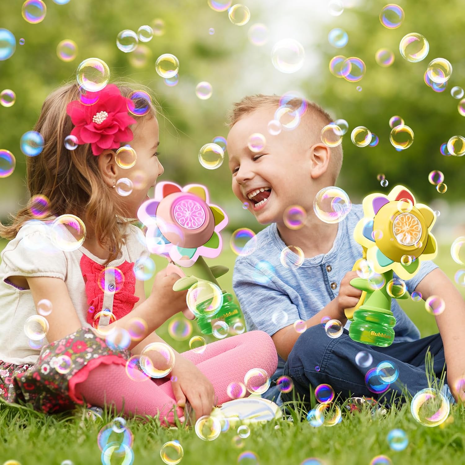 Ruocoo - seven color flower bubble machine
