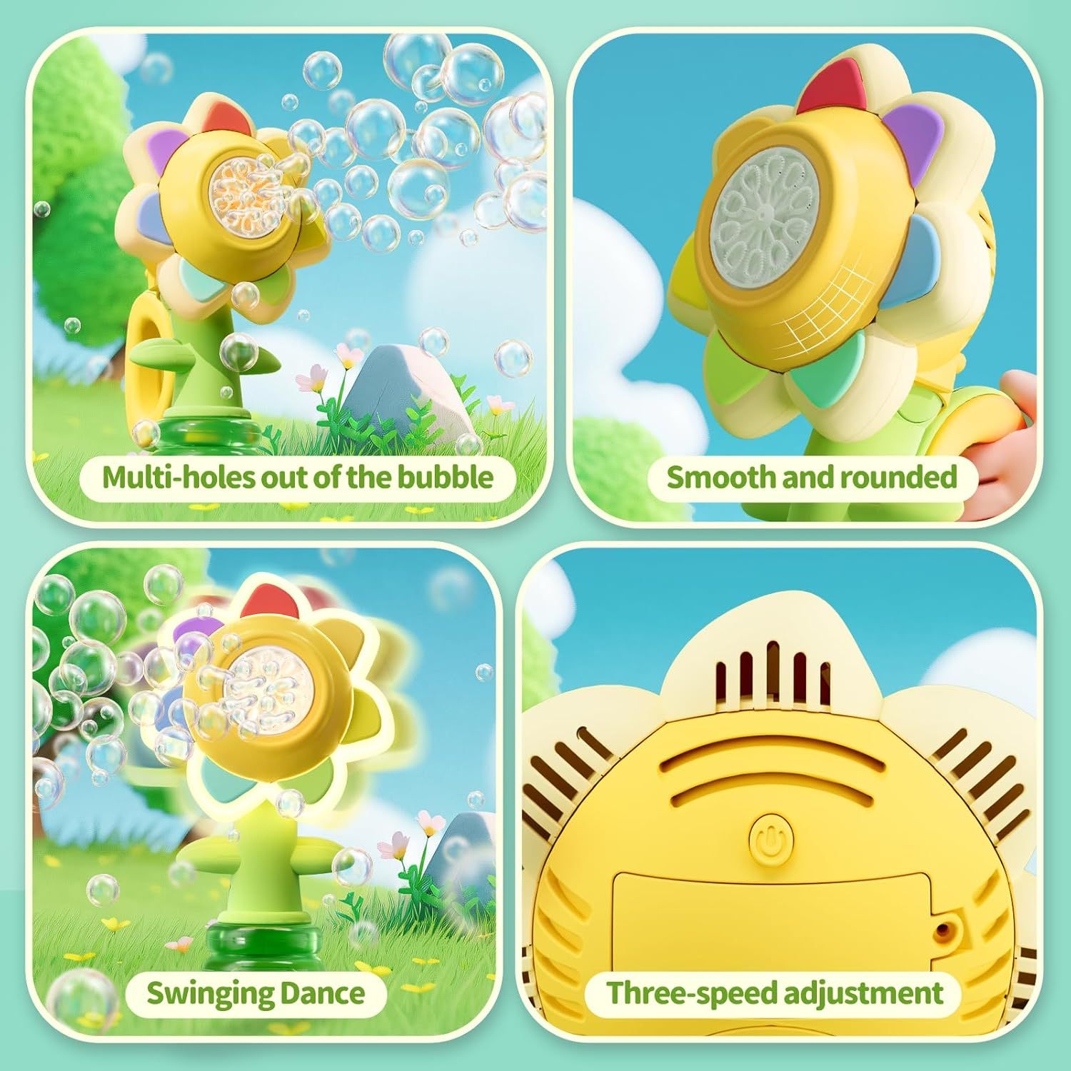  Ruocoo - seven color flower bubble machine